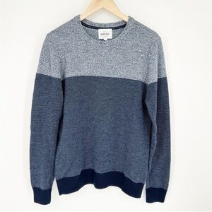 Barkers Pure Merino Wool Men's Two-Tone Crewneck Sweater